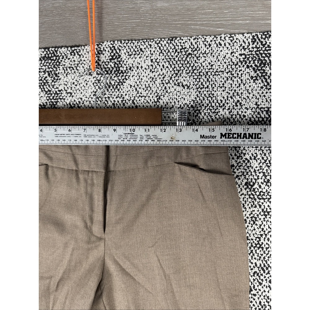 Worthington Dress Pants Womens 6 (31 X 32.5) Modern Fit Slacks Herringbone Brown - Picture 11 of 12